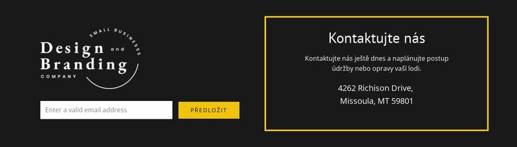 Logo a kontaktní formulář Šablona HTML