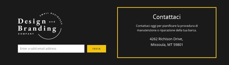 Logo e modulo di contatto Modello CSS