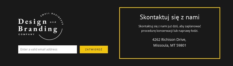 Logo i formularz kontaktowy Szablon