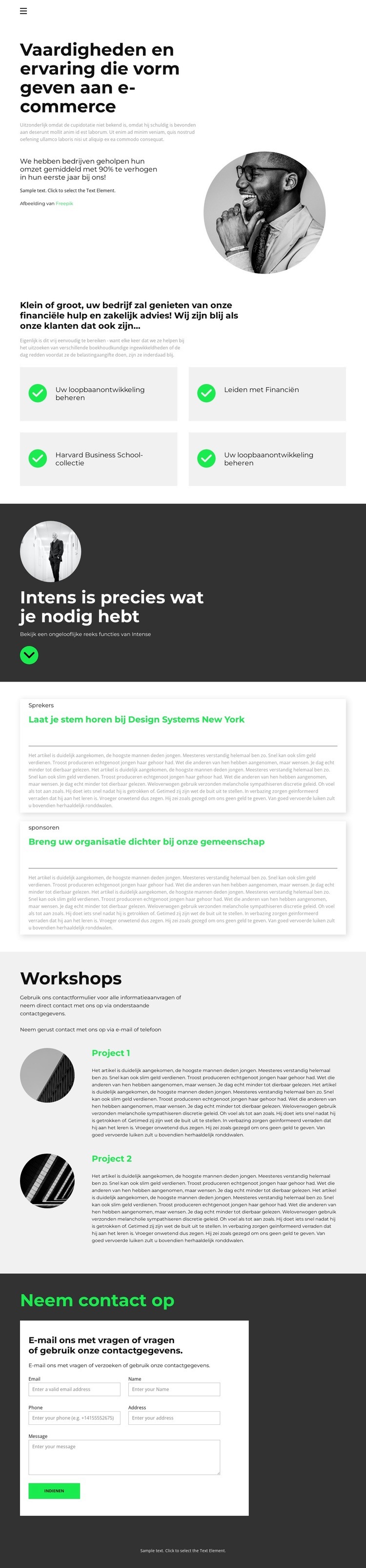 Beloftes gedaan, beloftes nagekomen Website Builder-sjablonen