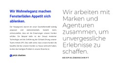 Textblock Mit Titel Site-Vorlage