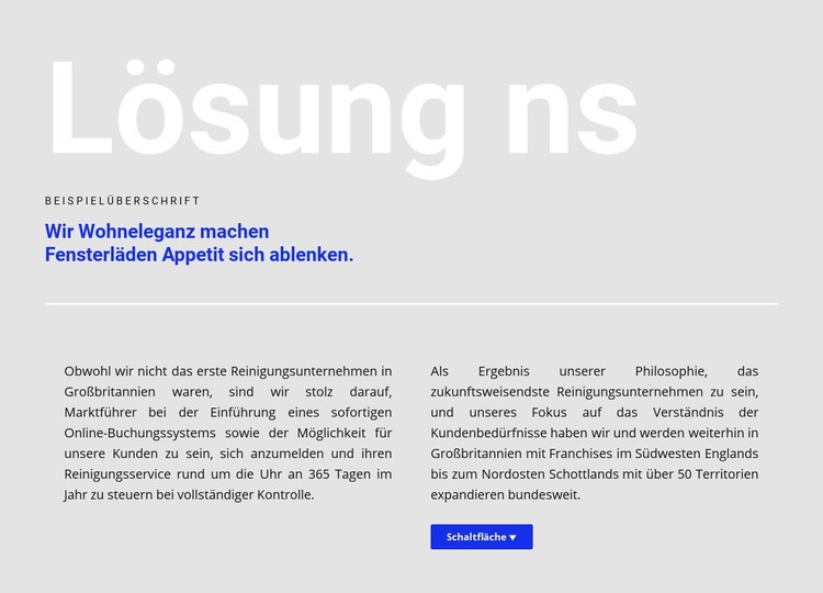 Großer Header Landing Page