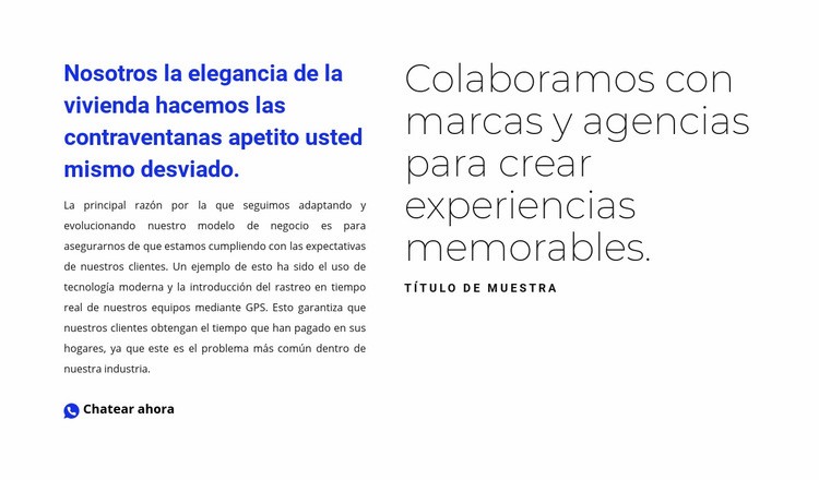 Bloque de texto con título Diseño de páginas web