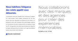 Conception Du Site Pour Bloc De Texte Avec Titre