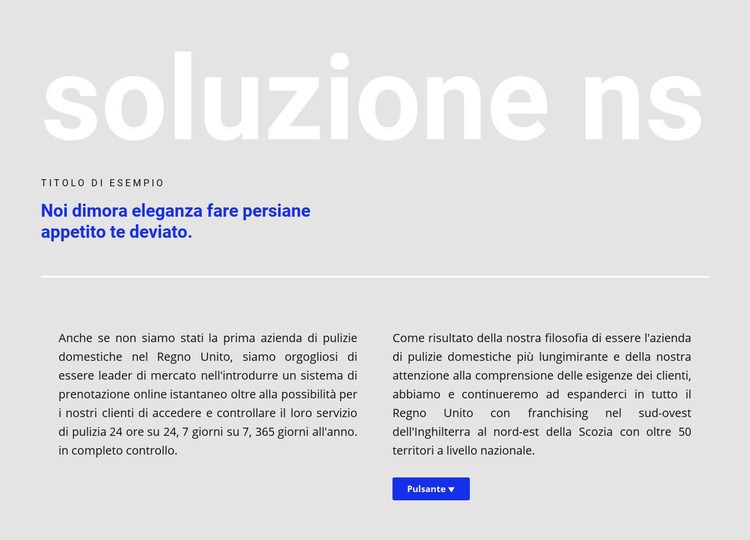 Grande intestazione Costruttore di siti web HTML