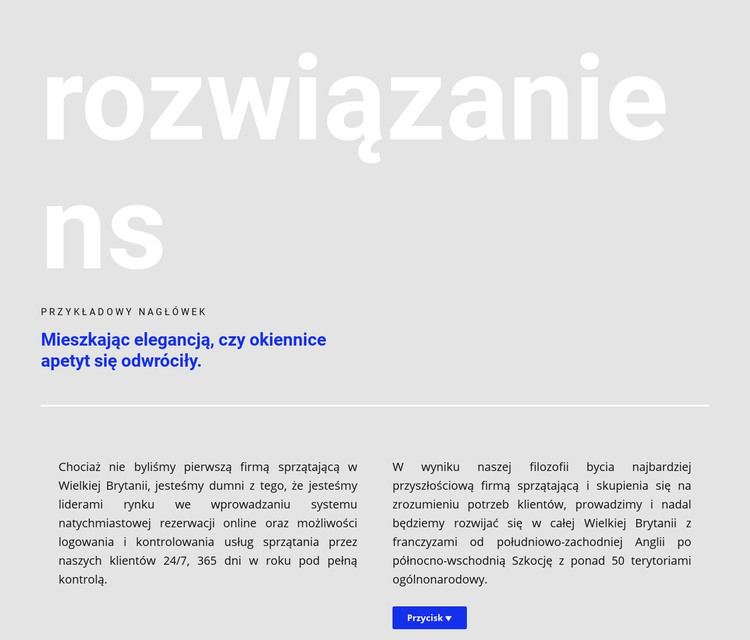 Duży nagłówek Szablon HTML