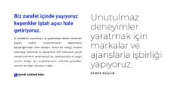 Başlıklı Metin Bloğu Site Şablonu