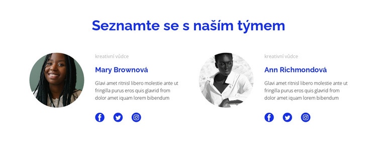 Dva lidé z týmu Téma WordPress