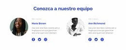 Dos Personas Del Equipo: Página De Destino Profesional Personalizable