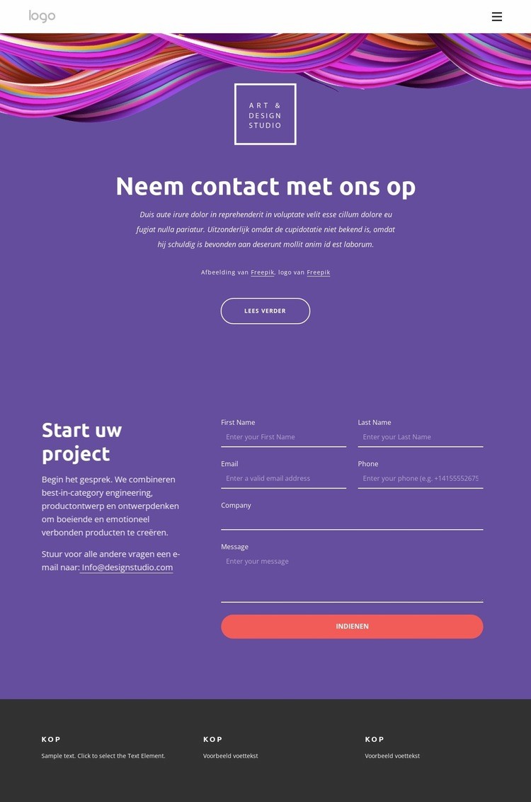 We maken boeiende verhalen Html Website Builder