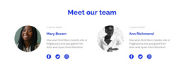 Two People From The Team - Functionality One Page Template