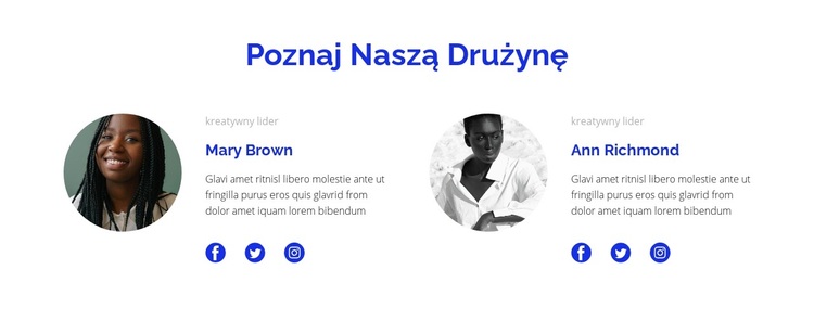 Dwie osoby z zespołu Motyw WordPress