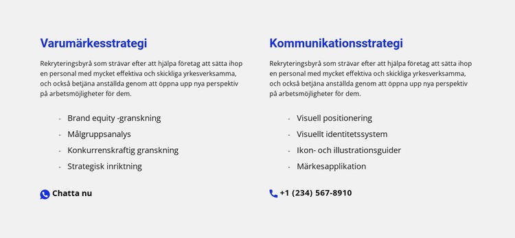 Chatt och telefon CSS -mall