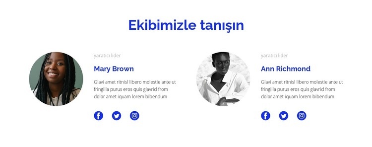 Ekipten iki kişi HTML5 Şablonu