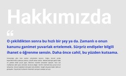 Büyük Başlık Ve Referans - Bir Sayfalık HTML Şablonu