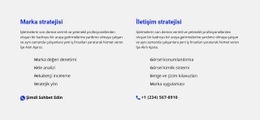 Sohbet Ve Telefon - Web Sitesi Oluşturucuyu Sürükleyip Bırakın