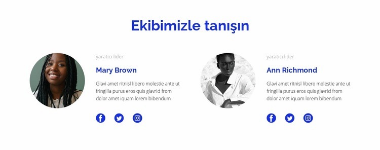 Ekipten iki kişi Web sitesi tasarımı