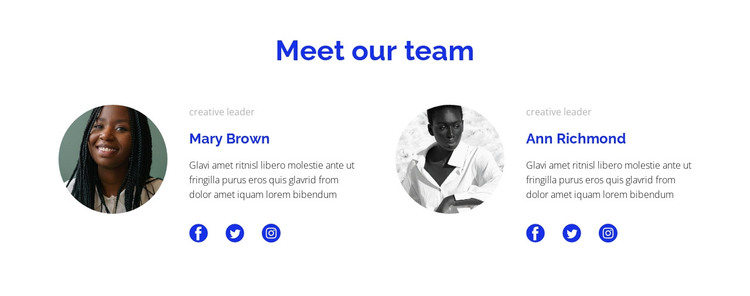 Two people from the team Web Design