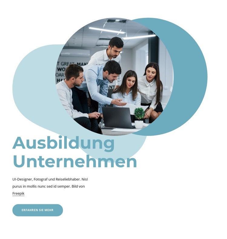 Schulungen und Programme Website Builder-Vorlagen