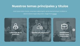 Diseño De Sitio Web Nuestros Temas Centrales Y Títulos Para Cualquier Dispositivo