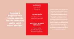 Datos De Contacto Y Texto Plantilla De Formulario CSS