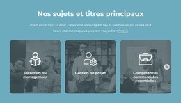 Créateur De Site Web Pour Nos Sujets Et Titres Principaux