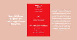 Générateur De Maquette De Site Web Pour Coordonnées Et Texte