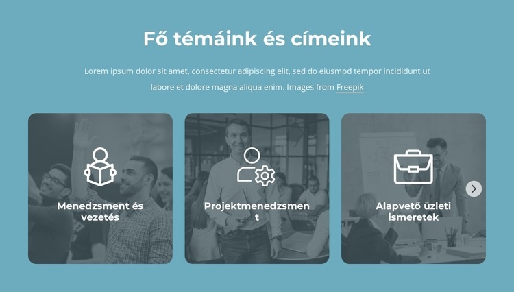 Alaptémáink és címeink HTML Sablon