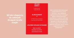 Elérhetőségek És Szöveg – Testreszabható Sablon