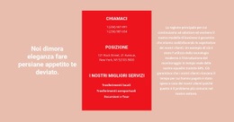 Un Design Esclusivo Del Sito Web Per Contatti E Testo