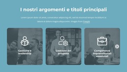 I Nostri Argomenti E Titoli Principali