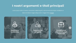 I Nostri Argomenti E Titoli Principali: Tema WordPress Moderno