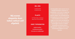 Contactgegevens En Tekst - Multifunctioneel WooCommerce-Thema