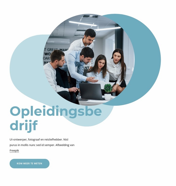 Trainingen en programma's Website mockup