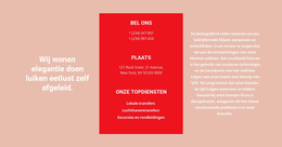 Contactgegevens En Tekst - Sjabloon Voor Één Pagina