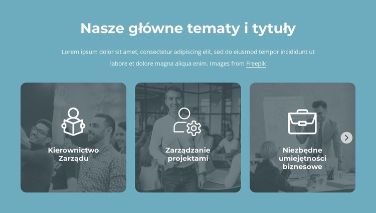 Nasze główne tematy i tytuły Wstęp