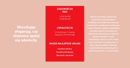 Dane Kontaktowe I Tekst Szablon Formularza CSS
