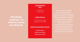 Dane Kontaktowe I Tekst - Szablon Jednej Strony