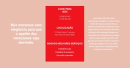 Detalhes De Contato E Texto Modelo De Formulário CSS