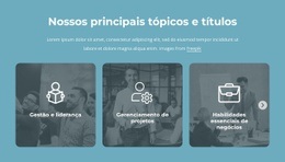 Nossos Principais Tópicos E Títulos - Página De Destino Gratuita, Modelo HTML5