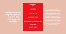 Modelo HTML5 Mais Criativo Para Detalhes De Contato E Texto