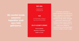 İletişim Bilgileri Ve Metin - Özelleştirilebilir Şablon