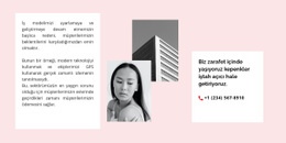 İki Fotoğraf Ve Metin Için Çarpıcı Web Tasarımı