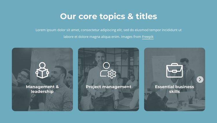 Our core topics and titles Website Builder Software