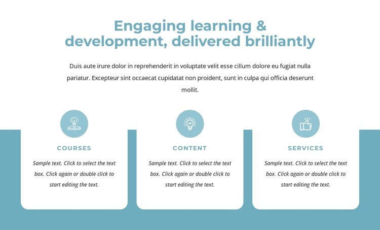 Engaging learning and development CSS Template
