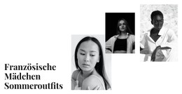 CSS-Rastervorlagenspalte Für Sommer-Outfit