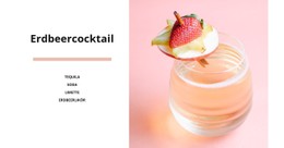 Erdbeercocktail CSS-Formularvorlage