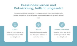 Engagierendes Lernen Und Entwicklung – Vorlage Für Website-Builder