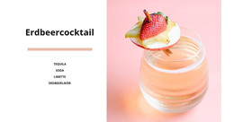 HTML-Landingpage Für Erdbeercocktail