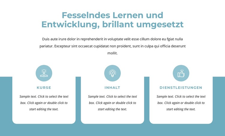 Engagierendes Lernen und Entwicklung HTML-Vorlage